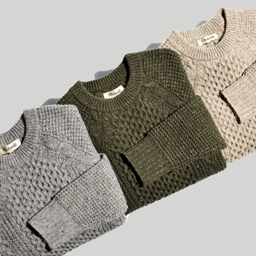Madewell Men's Cableknit Fisherman Sweater
